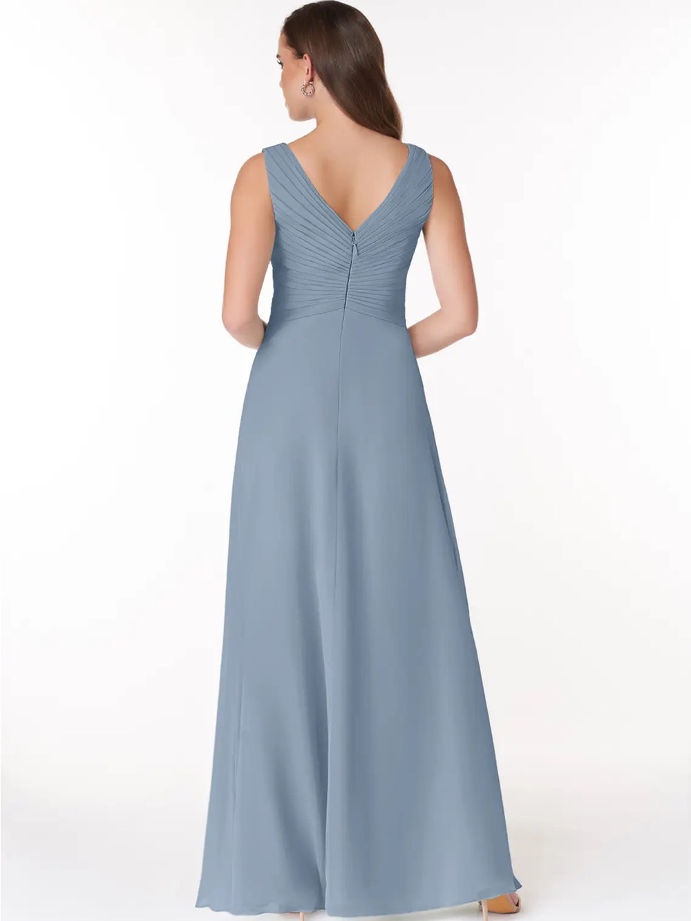 Azazie Flora in Dusty Blue - Picture 2 of 7